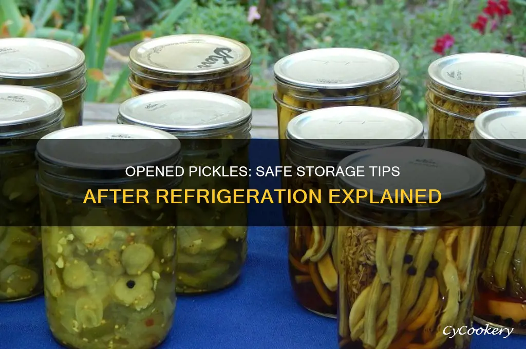 can you leave pickles out after opened and refrigerated
