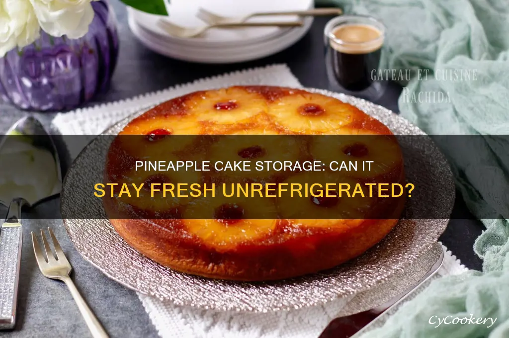 can you leave pineapple cake out of the refrigerator