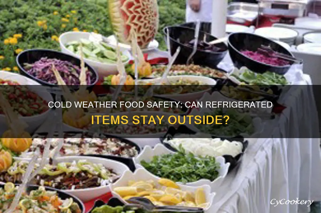 can you leave refrigerated food outside when it is cold
