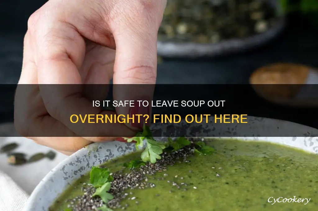 can you leave soup out of the refrigerator overnight