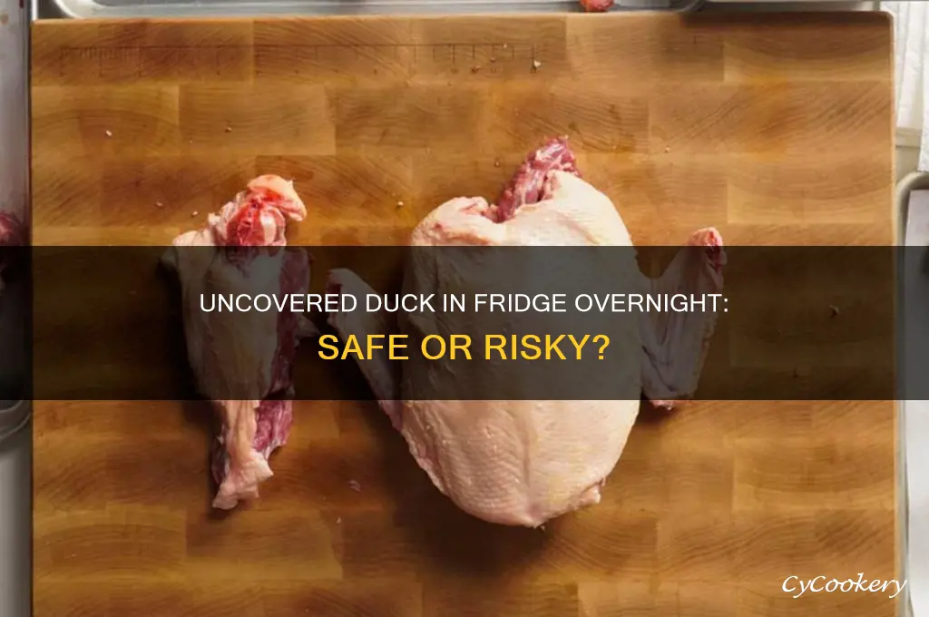 can you leave uncooked duck in refrigerator uncovered overnight