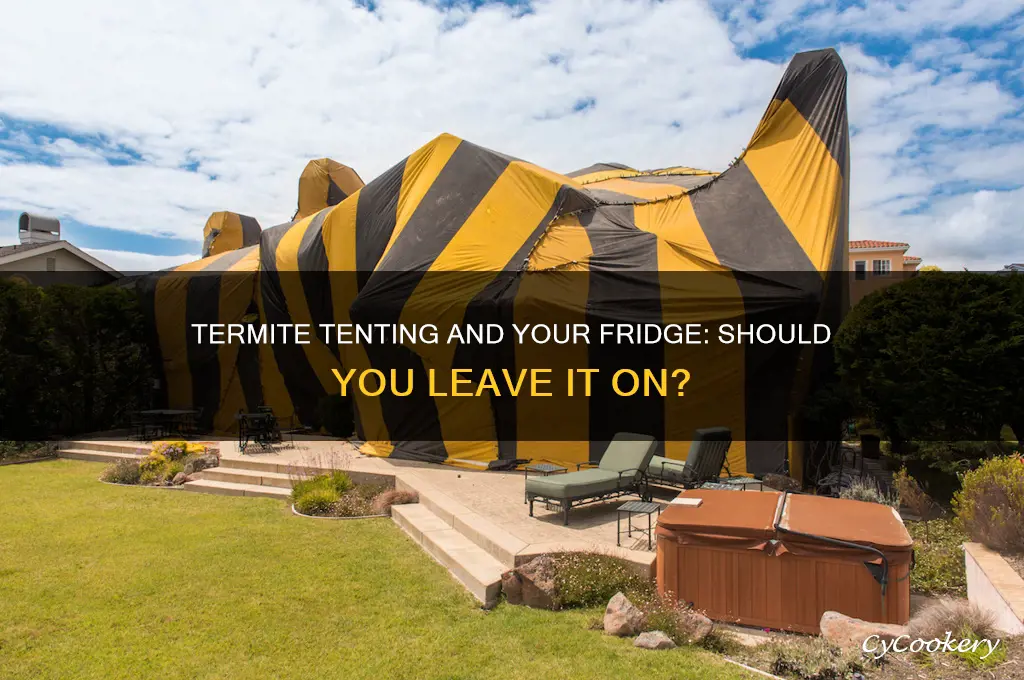 can you leave your refrigerator on during a termite tenting