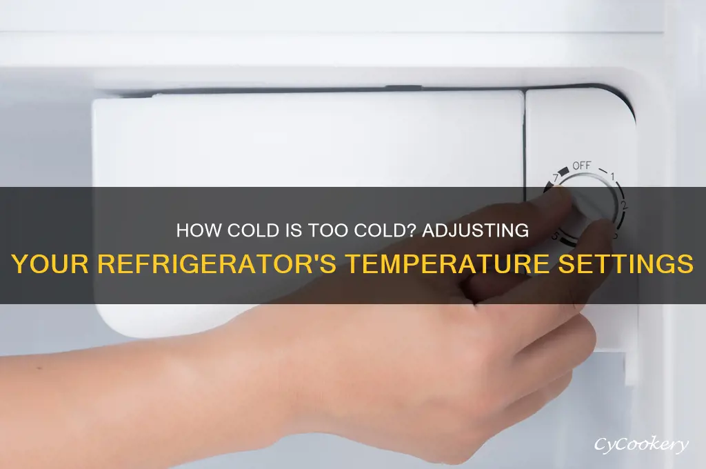 can you limit how cold refrigerator gets