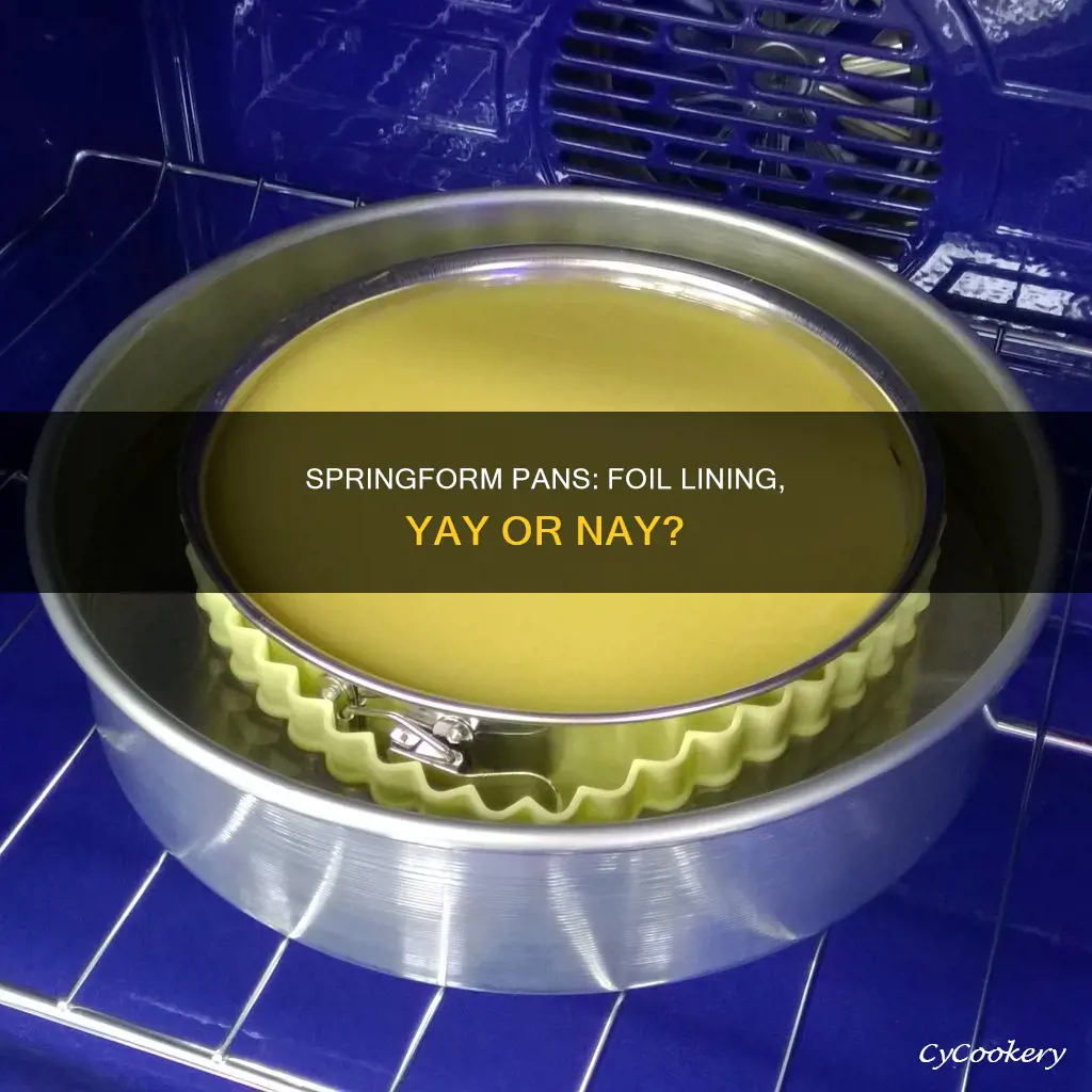can you line a springform pan with foil