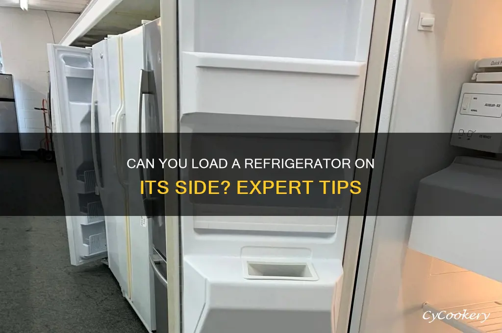 can you load a refrigerator on its side