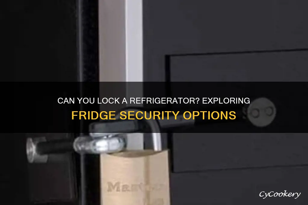can you lock a refrigerator