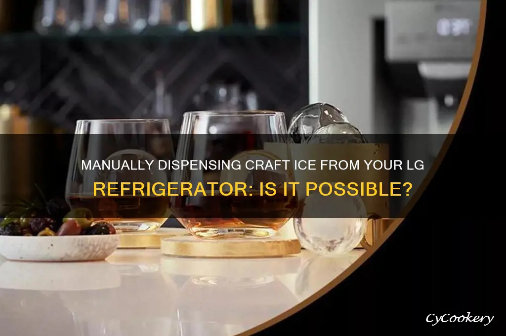 can you make a lg refrigerator manually dispense craft ice