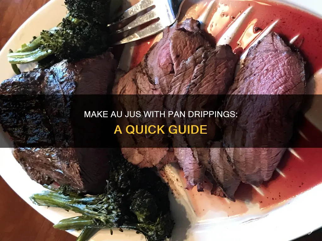 can you make au jus with drippings in a pan