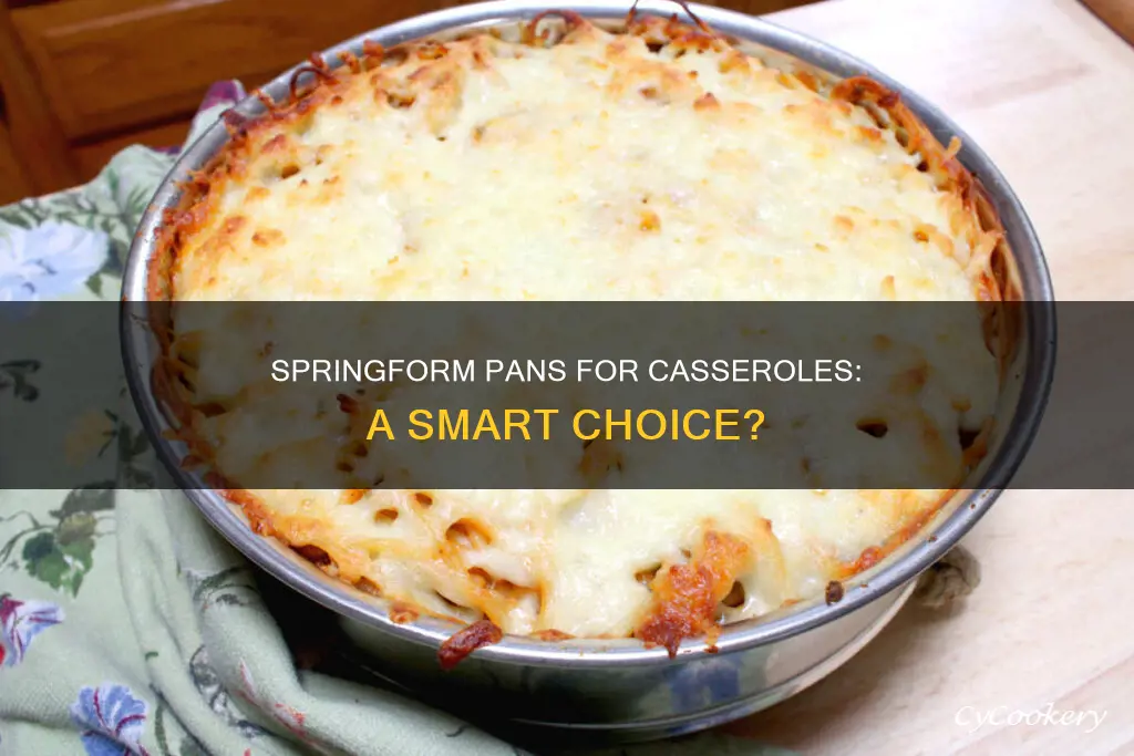 can you make casseroles in springform pans