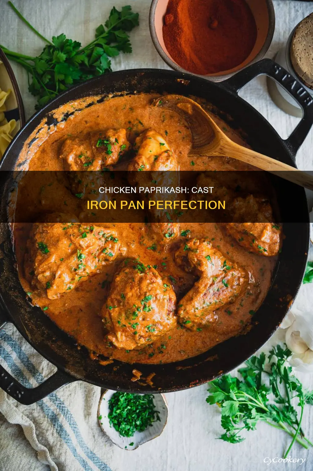can you make chicken paprikash in a cast iron pan