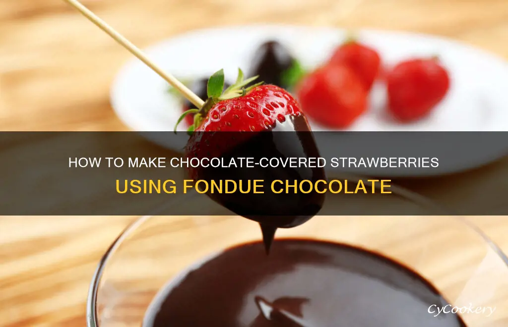 can you make chocolate covered strawberries in fondue chocolate