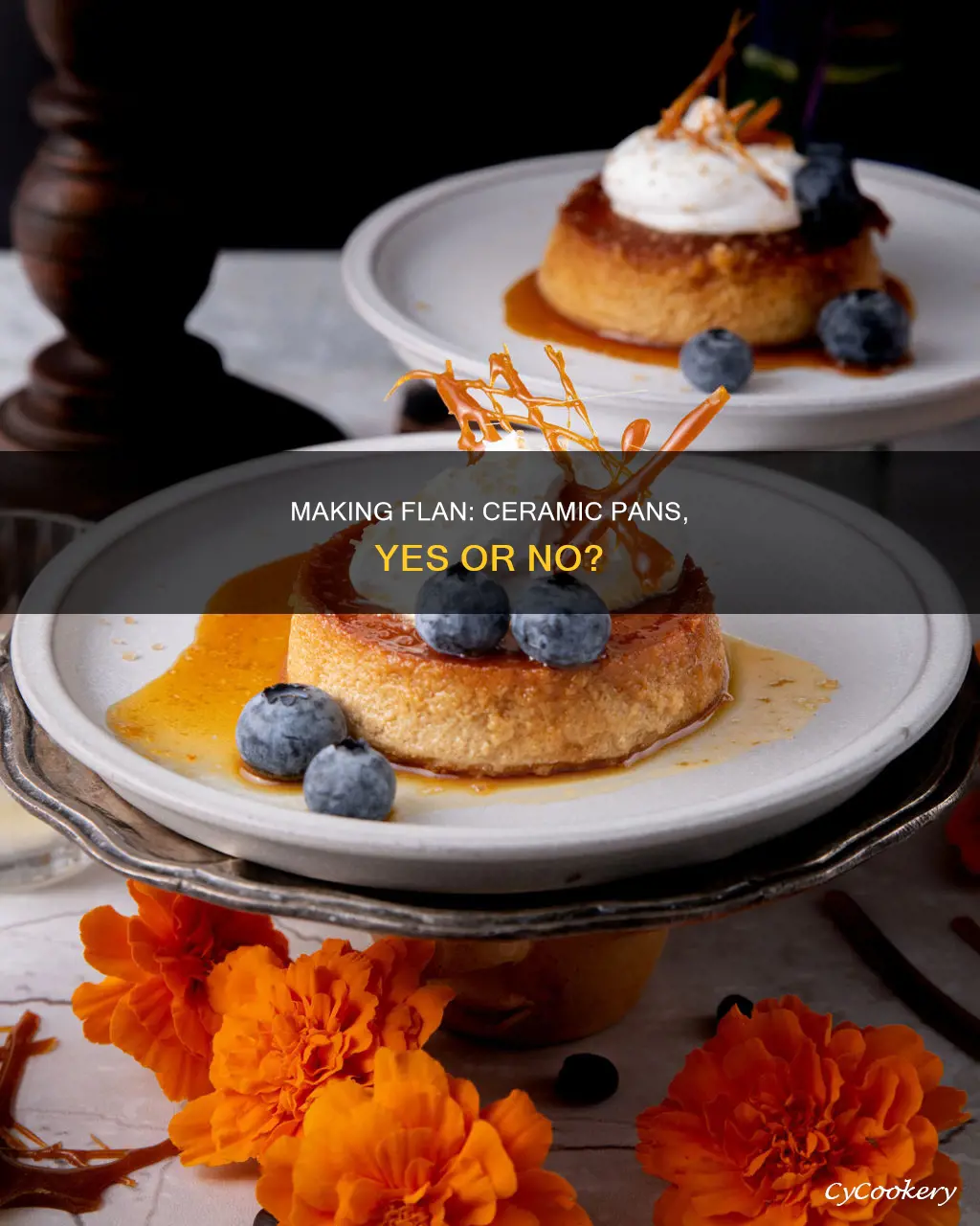 can you make flan in a ceramic pan