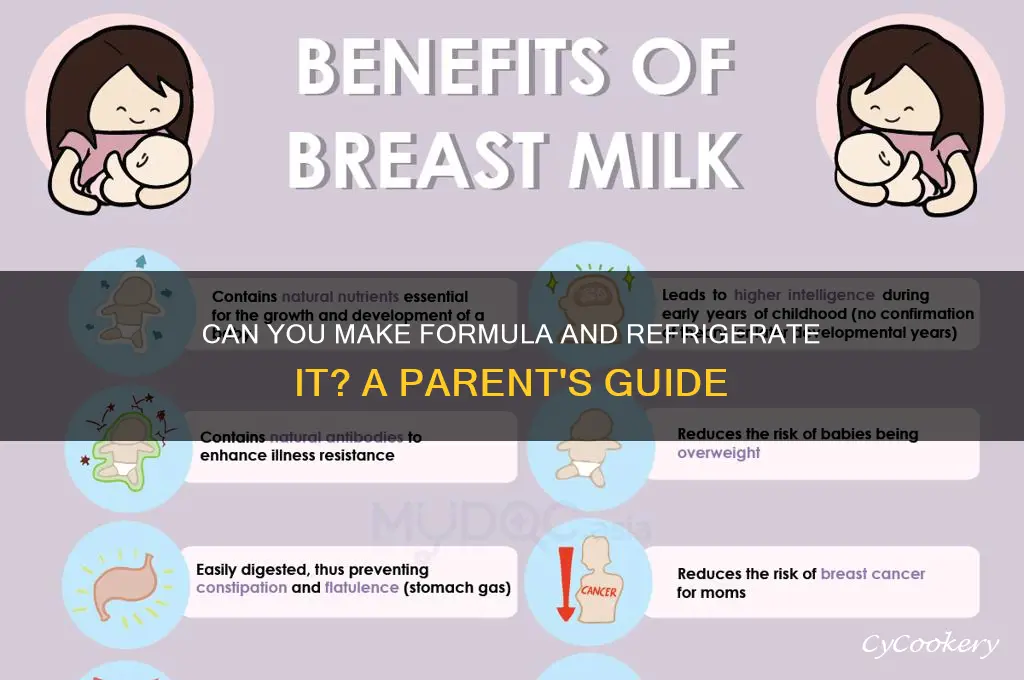 can you make formula and refrigerate it
