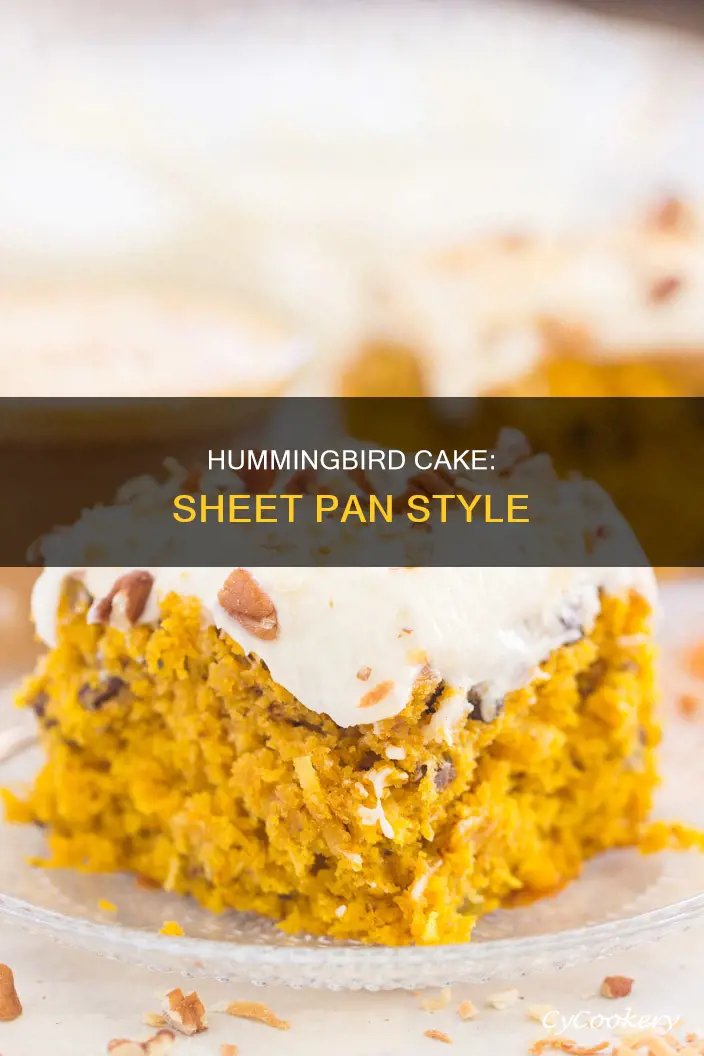 can you make hummingbird cake in sheet pan