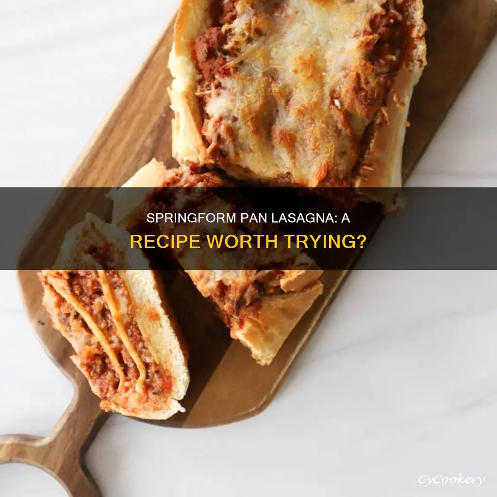 can you make lasagna in a spring form pan