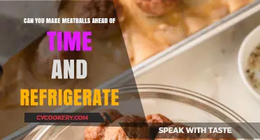 Make-Ahead Meatballs: Refrigerate and Reheat for Easy Meals