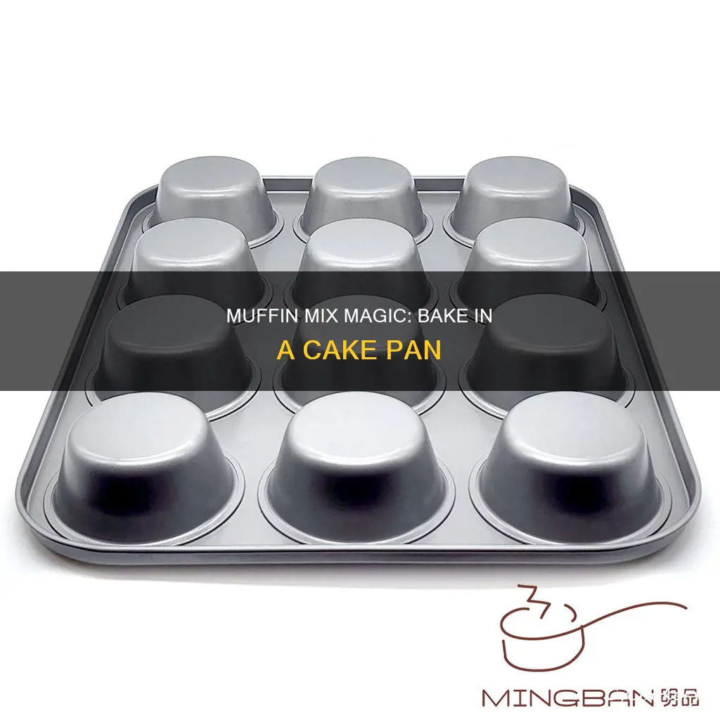 can you make muffin mix in a cake pan