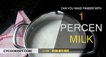 Making Paneer with 1% Milk: Is It Possible?