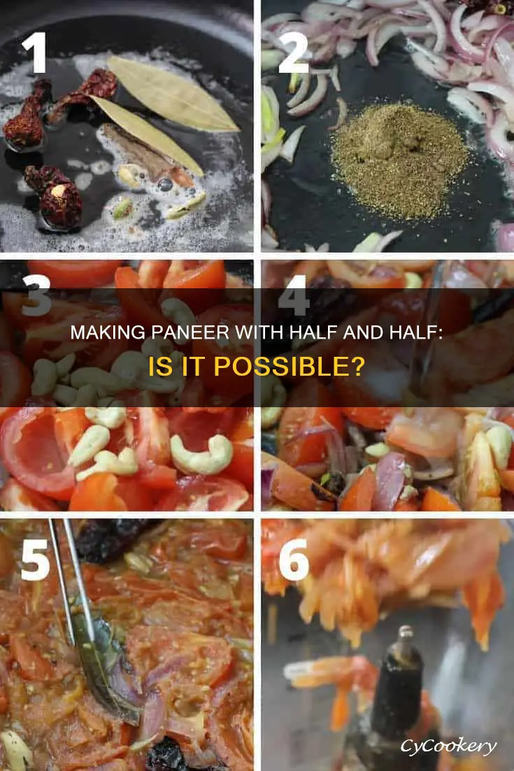 can you make paneer with half and half