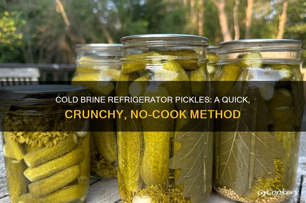 can you make refrigerator pickles with cold brine