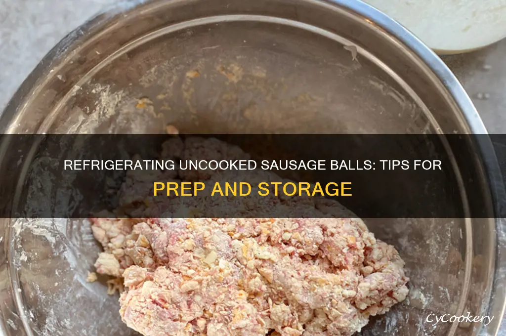 can you make sausage balls and refrigerate uncooked