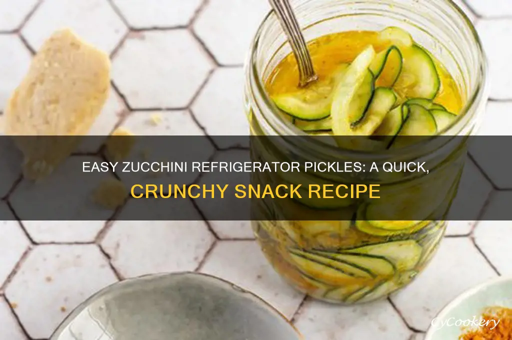 can you make zucchini refrigerator pickles