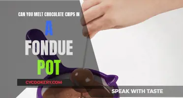 Melting Chocolate Chips: Fondue Pot Magic