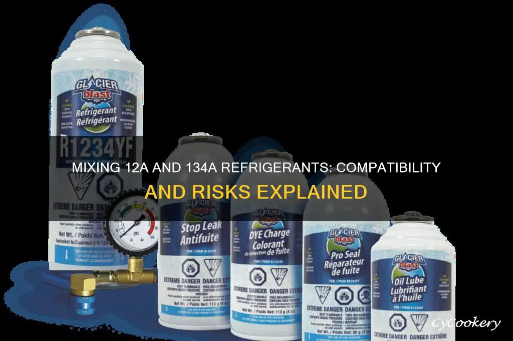 can you mix 12a refrigerant with 134a refrigerant