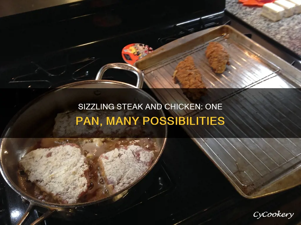 can you mix chicken and steak in the same pan