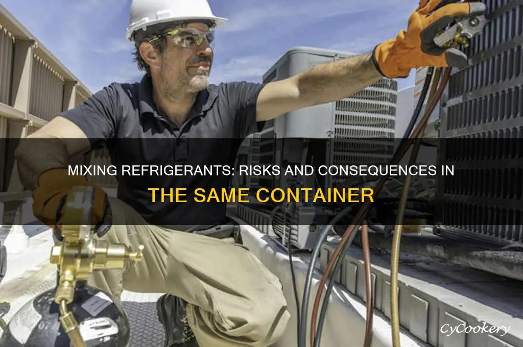 can you mix different refrigerants in same container