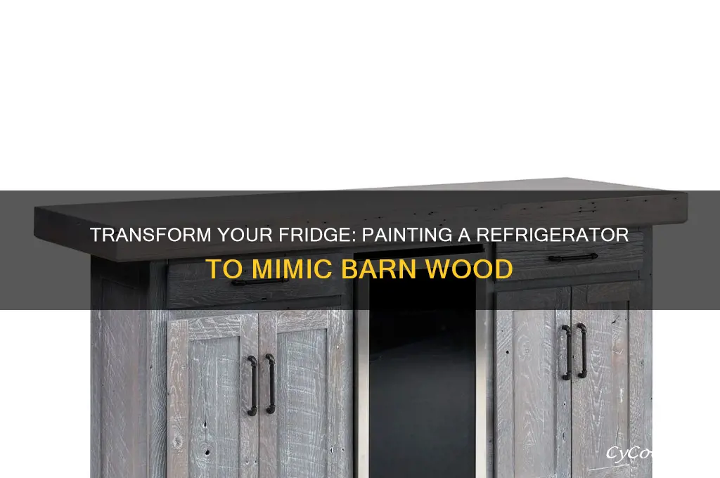 can you paint a refrigerator to look like barn wood