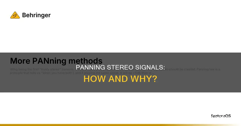 can you pan a stereo signal
