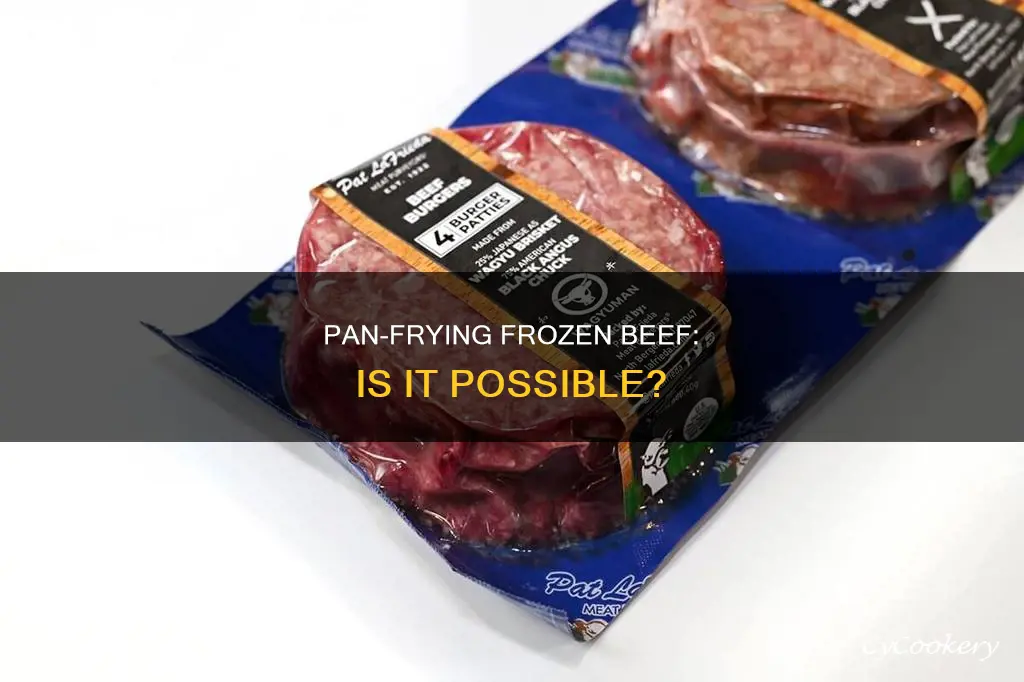 can you pan fry beef from frozen
