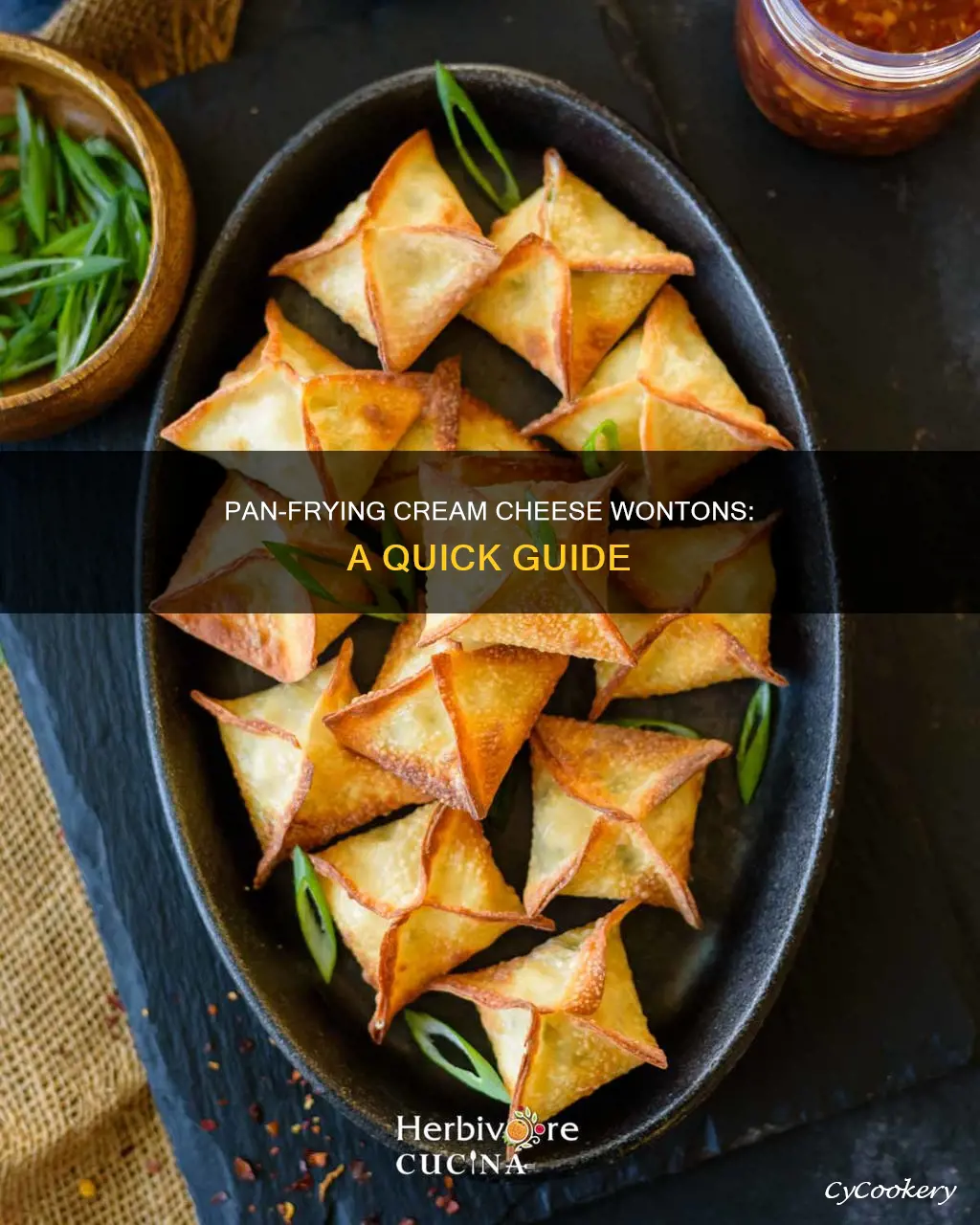 can you pan fry cream cheese wontons