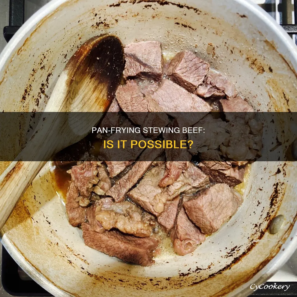 can you pan fry stewing beef