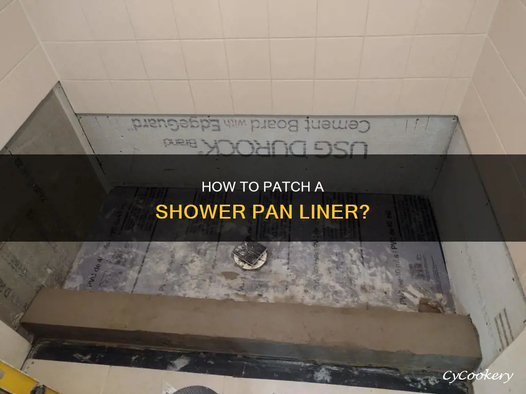 can you patch shower pan liner