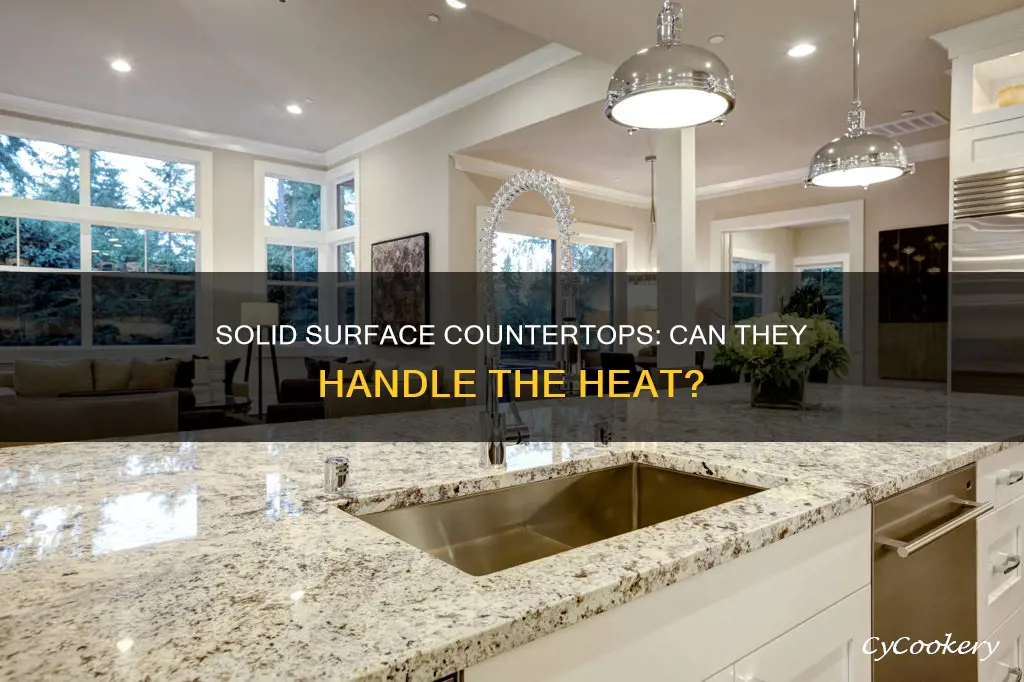 can you place a hot pan on solid surface countertops