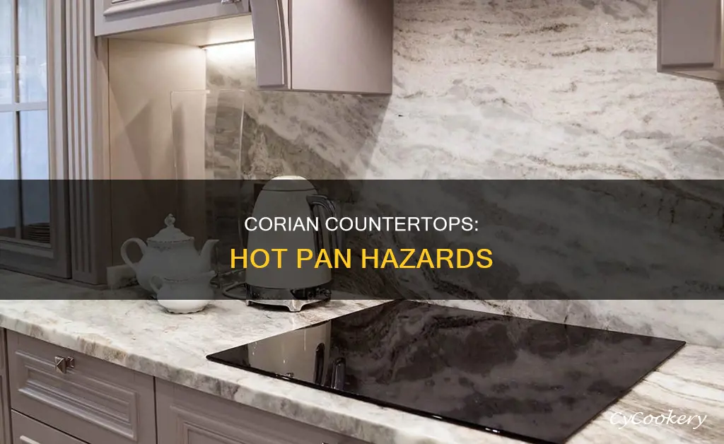 can you place hot pan in corian countertop