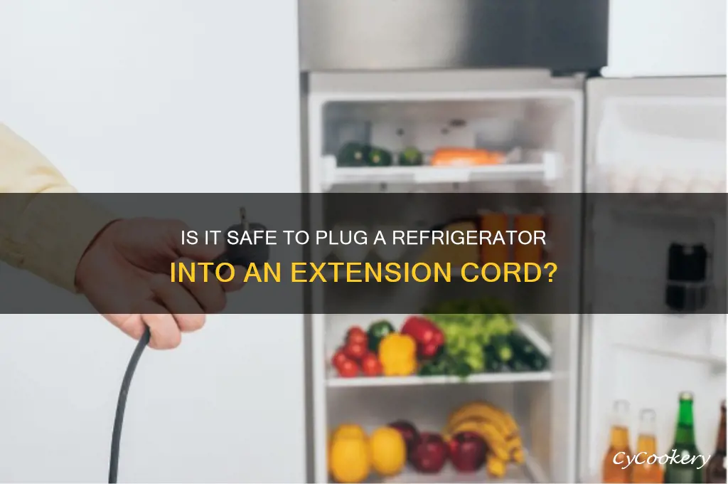 can you plug a refrigerator in an extension cord