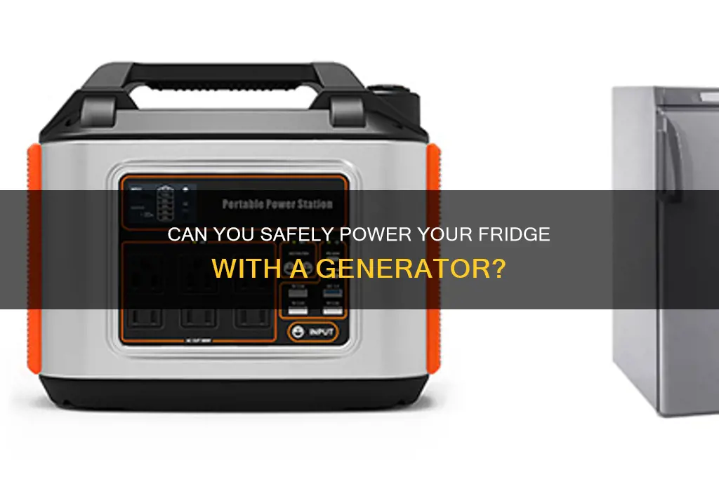can you plug a refrigerator into a generator