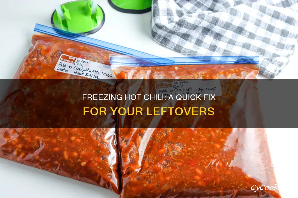 can you pot hot chili in the freezer