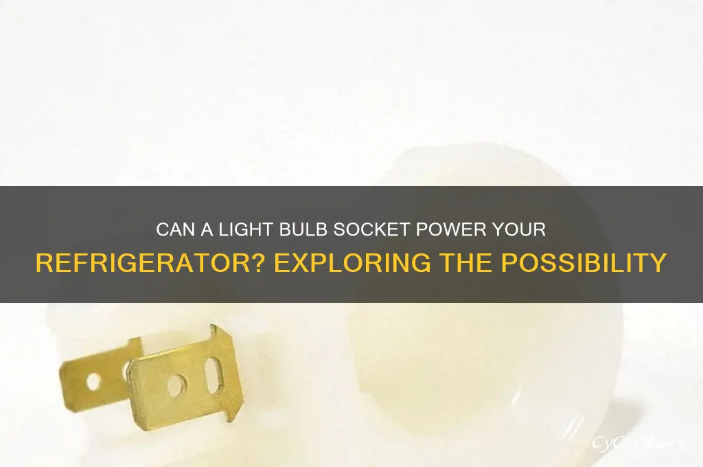 can you power a refrigerator off a light bulb socket