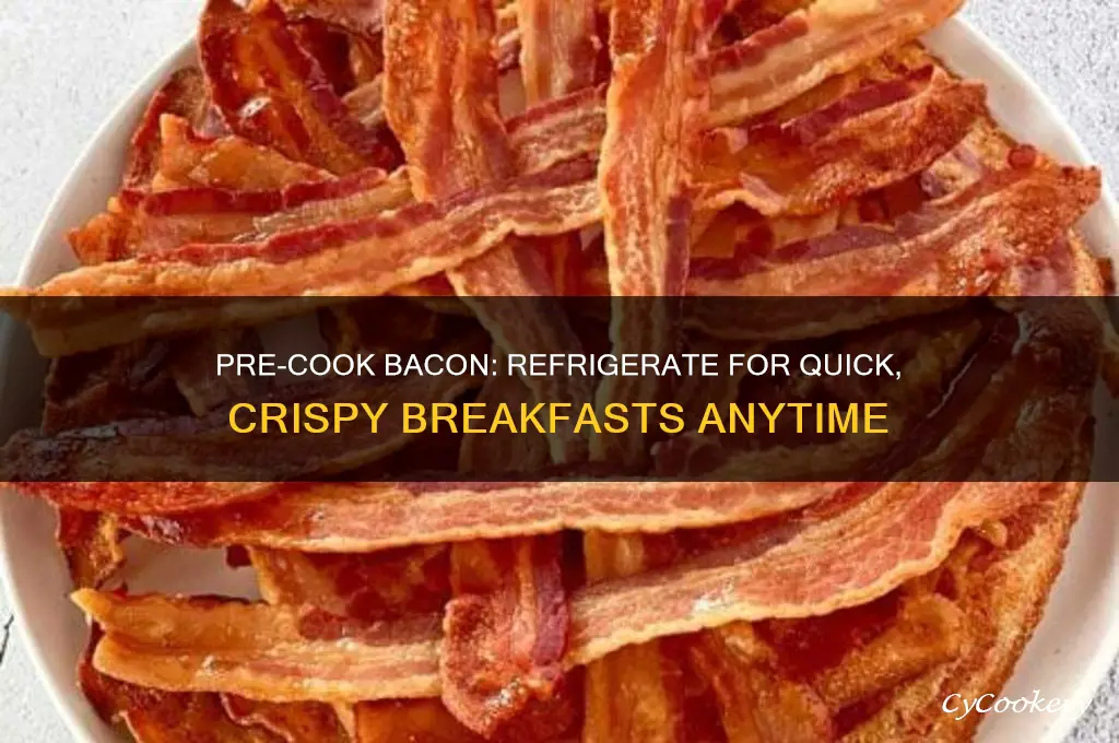 can you pre cook bacon and refrigerate it