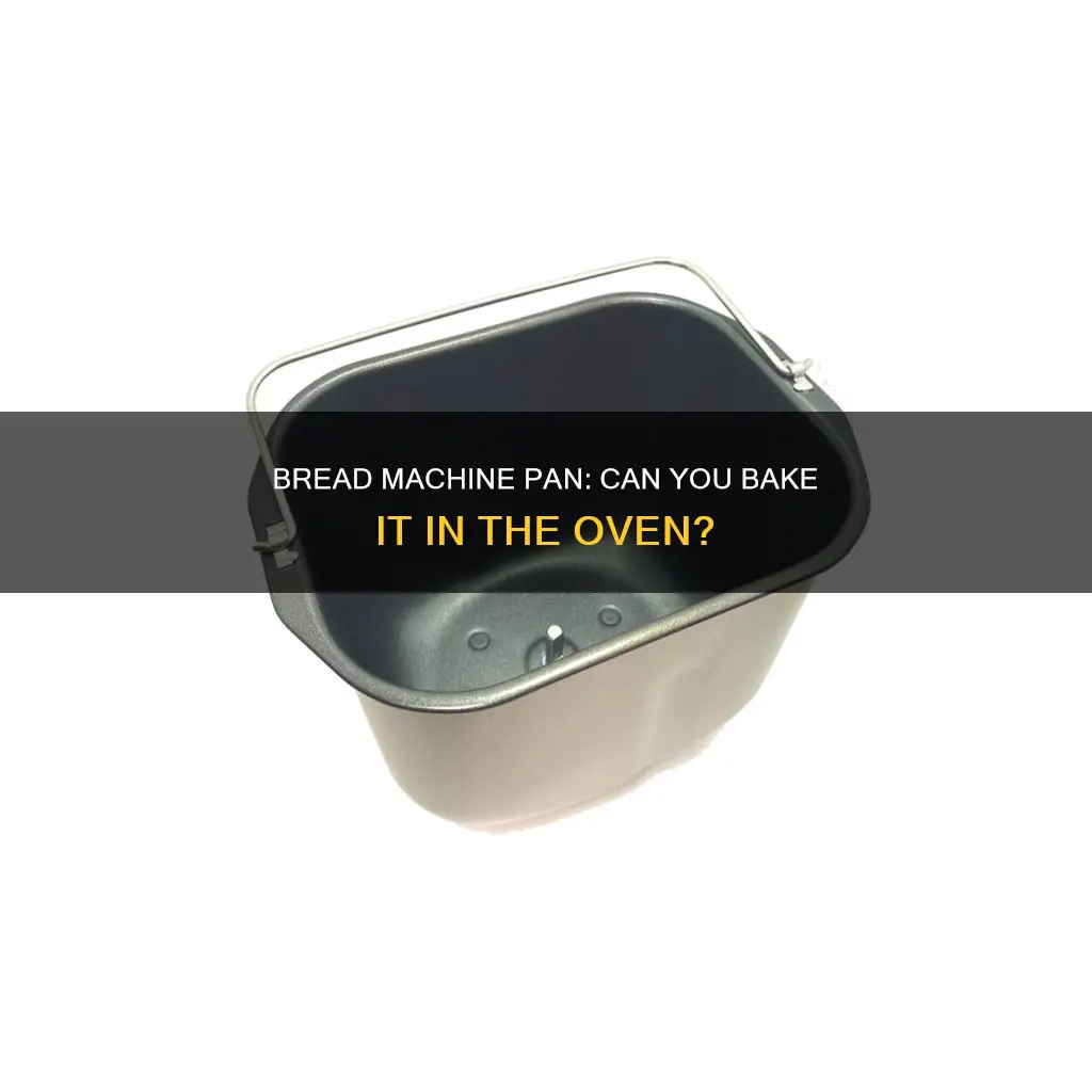 can you put a bread machine pan in the oven