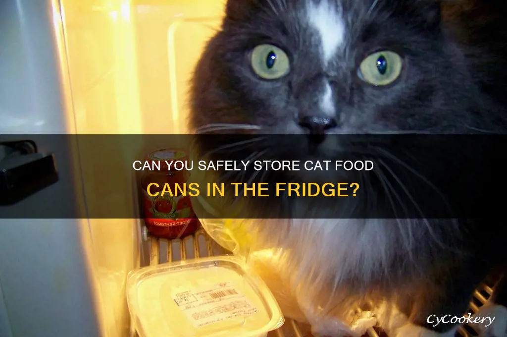 can you put a cat food can in the refrigerator