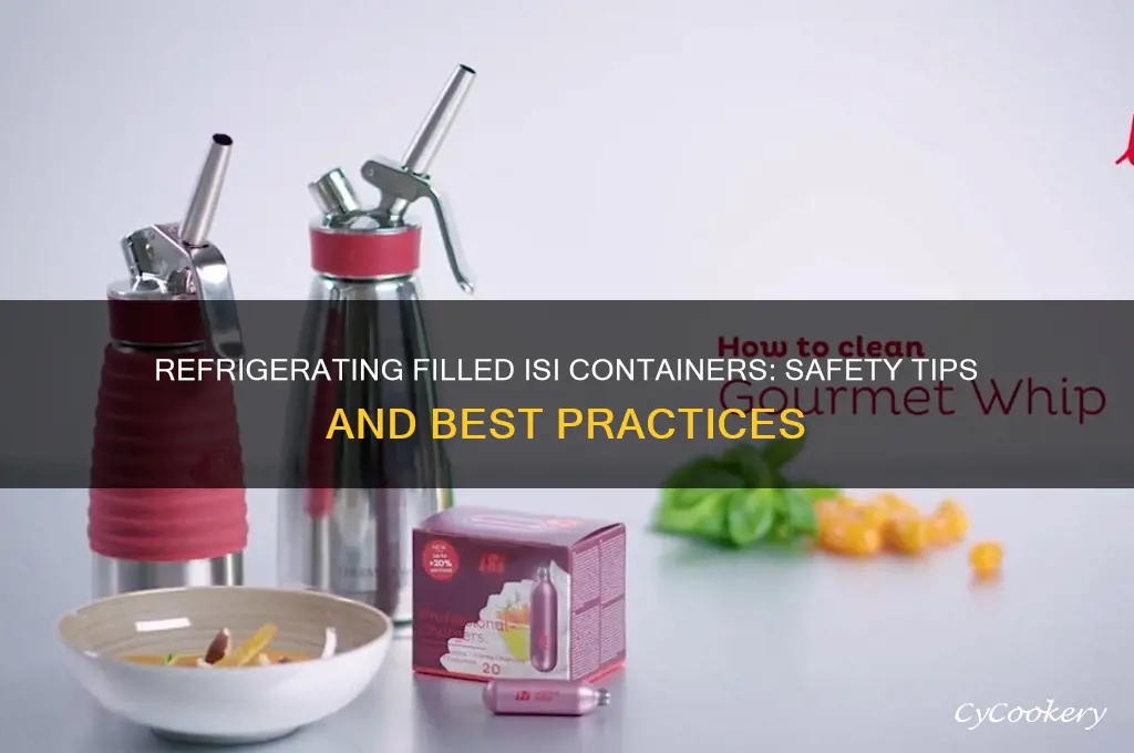 can you put a filled isi container in the refrigerator