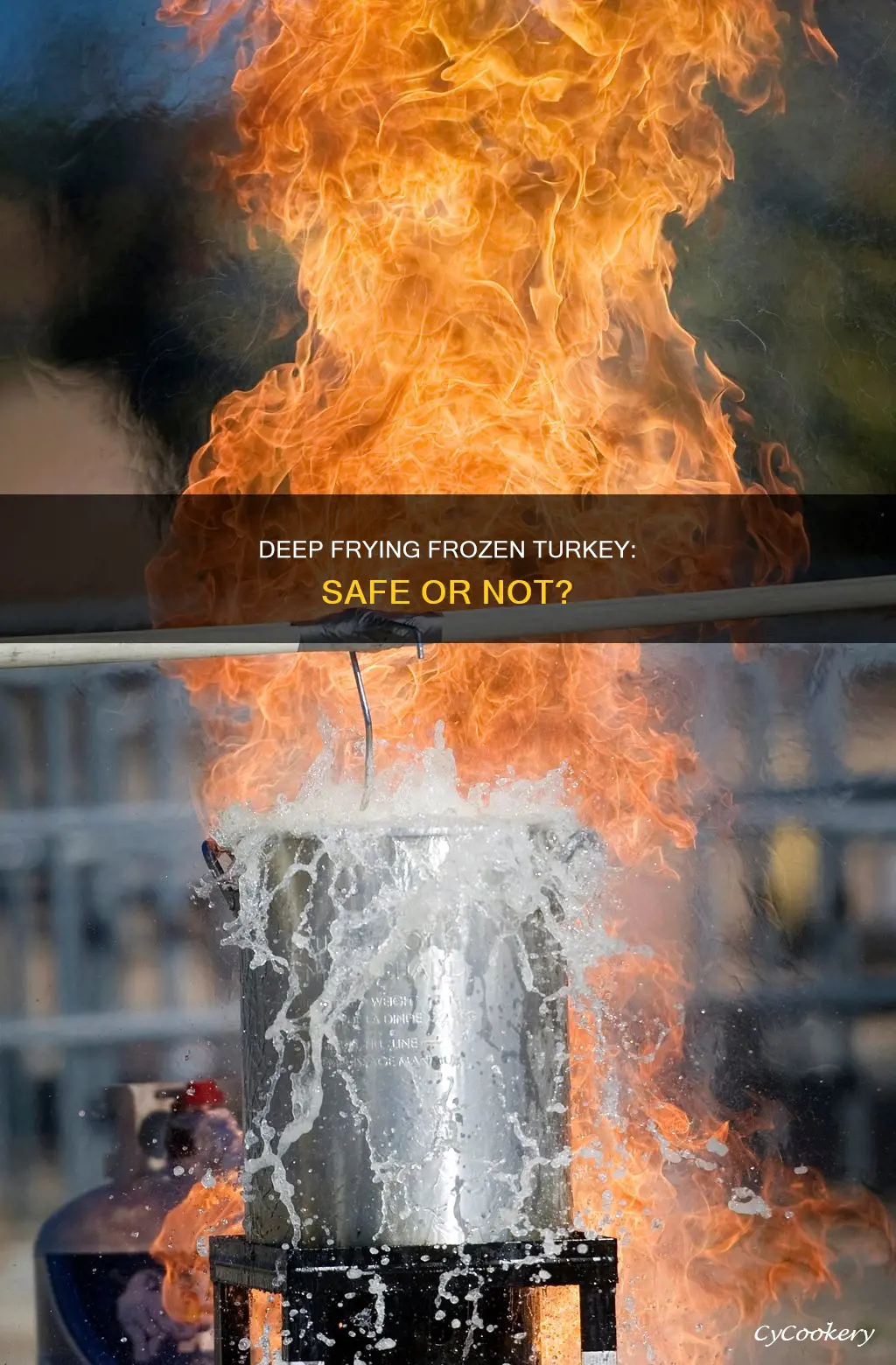 can you put a frozen turkey in a deep fryer