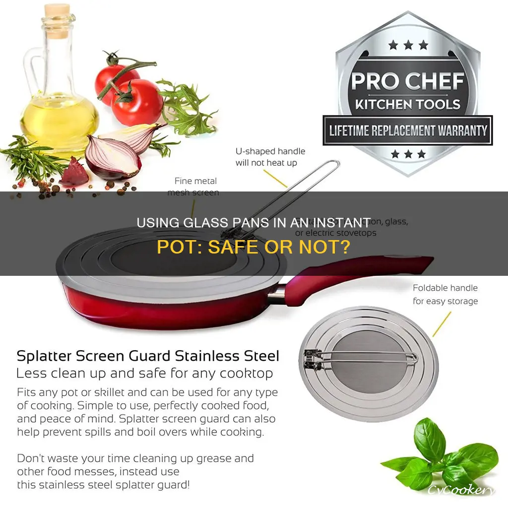 can you put a glass pan in an instant pot
