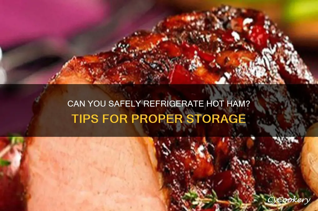 can you put a hot ham in the refrigerator