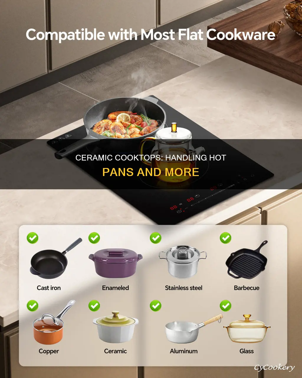 can you put a hot pan on a ceramic cooktop